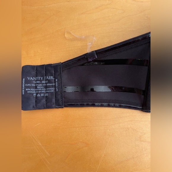 Black vanity fair strapless bra size 36DD - Picture 7 of 10